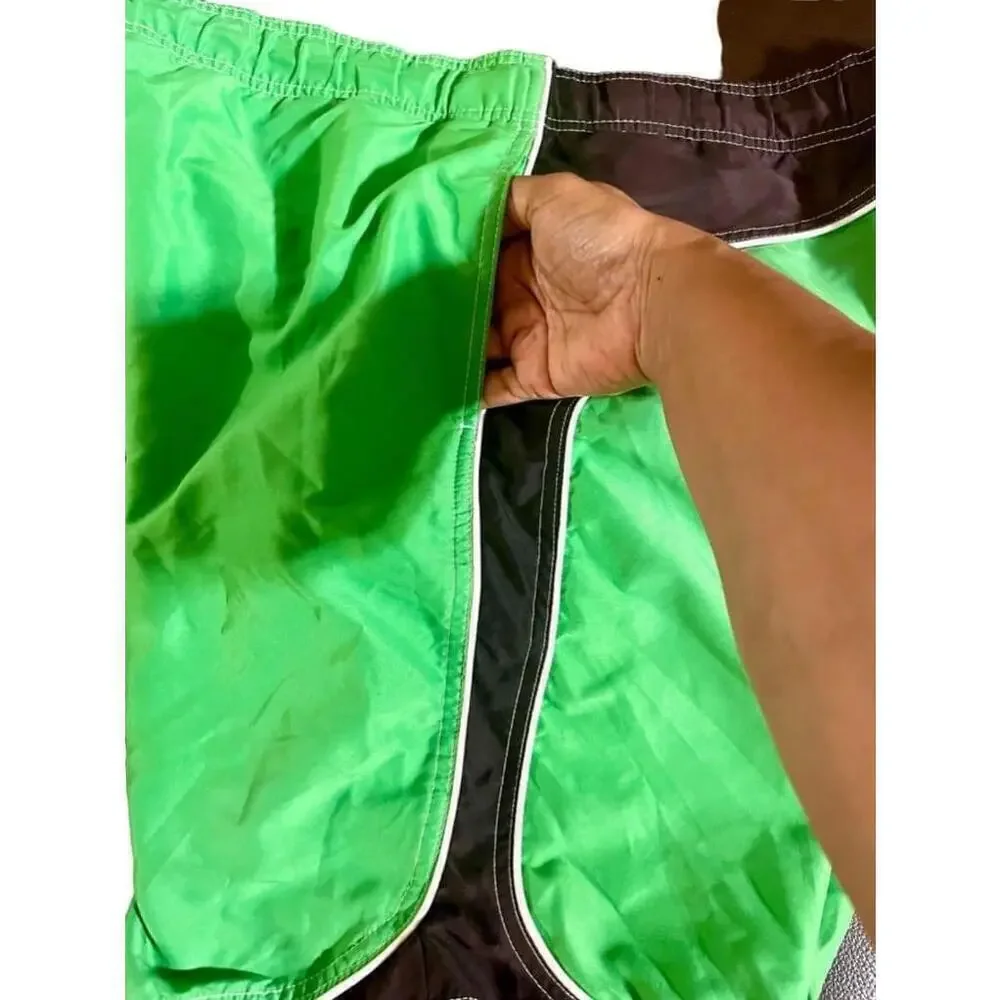Size XL Men’s Talos Board Shorts Swim Beach Pool Trunks Green Black